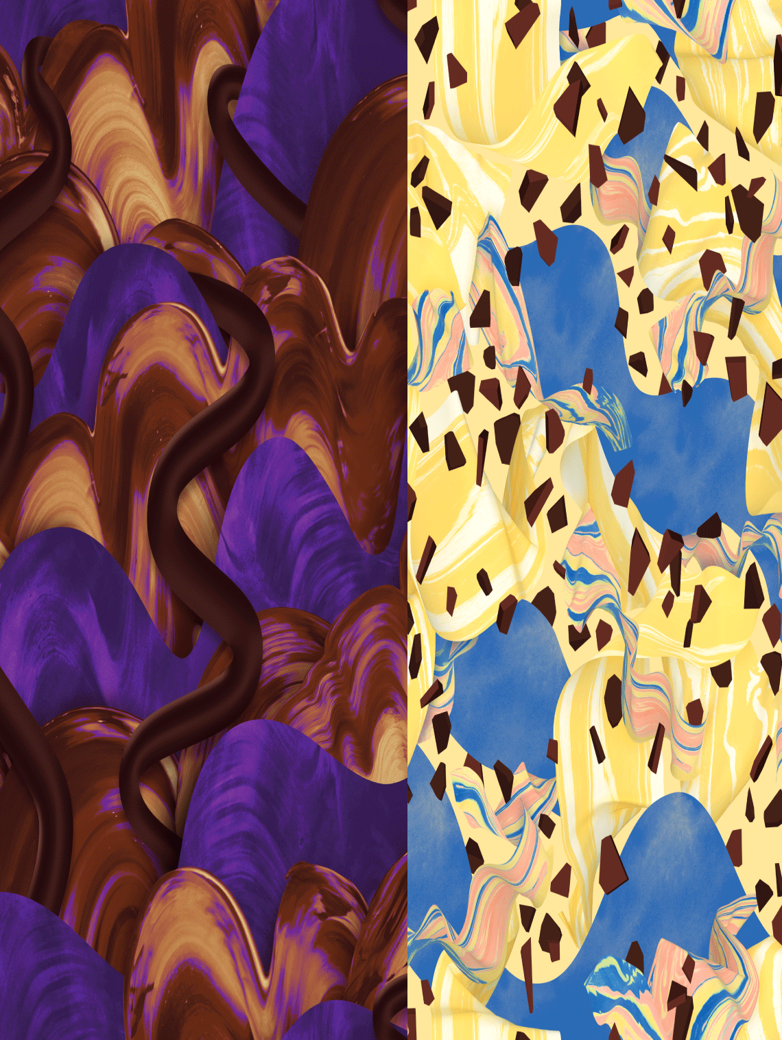 Duo Belgian Chocolate Vanilla Flavour Pattern